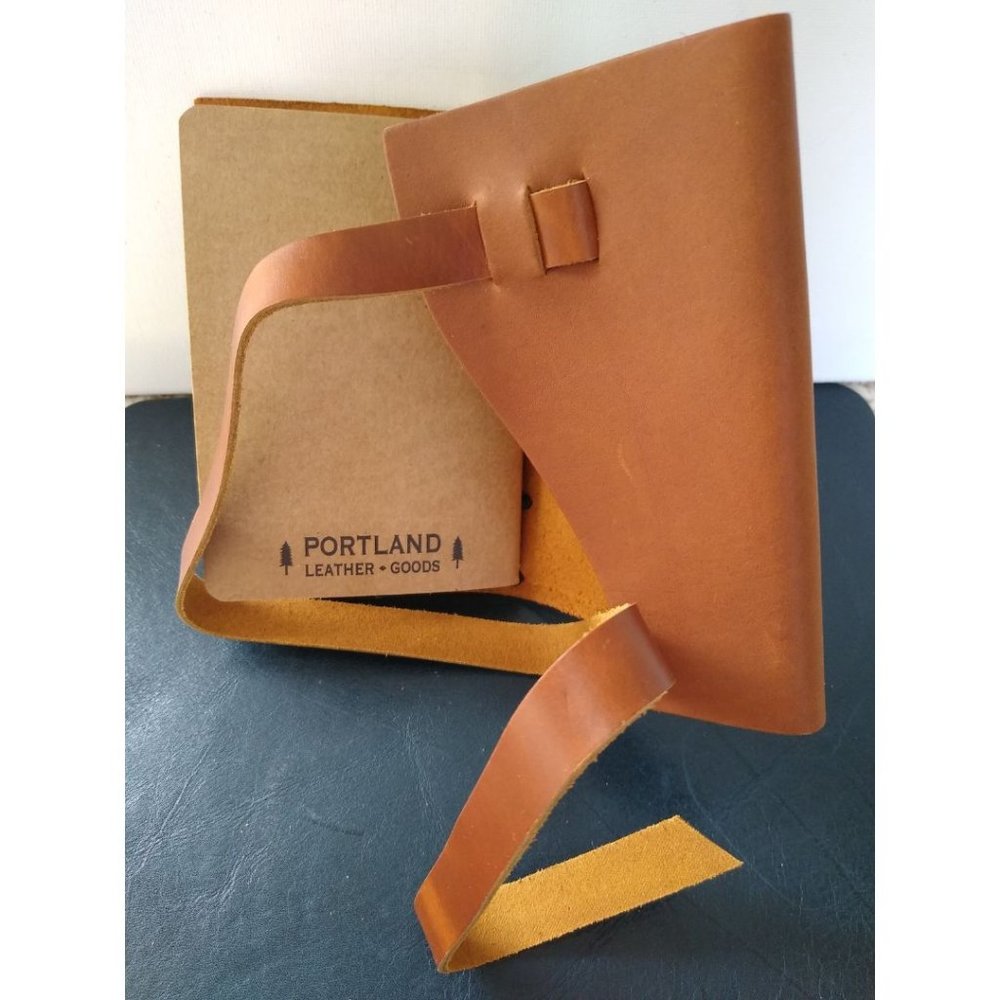 Portland Leather Goods Small Honey Leather Wrap Refillable Journal
